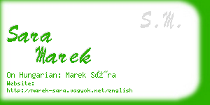 sara marek business card